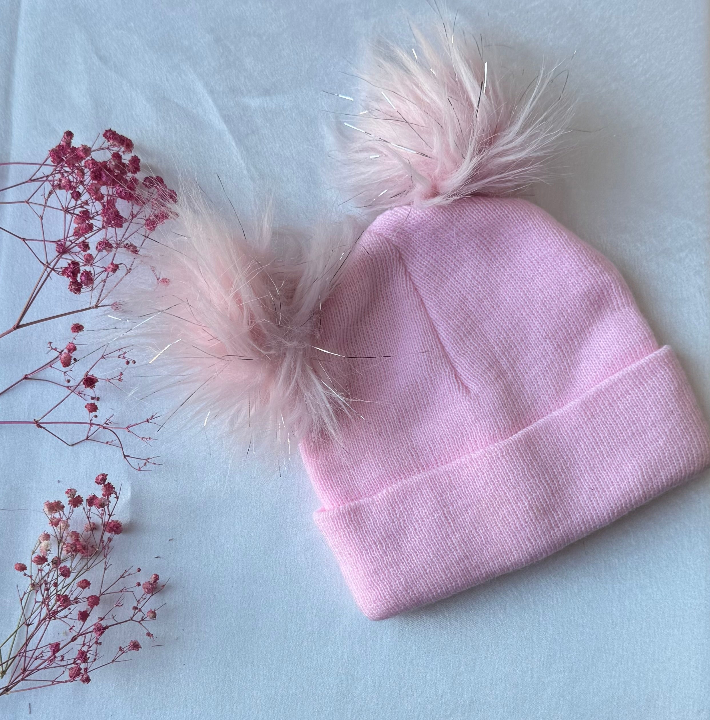 Pink PonPon Beanie
